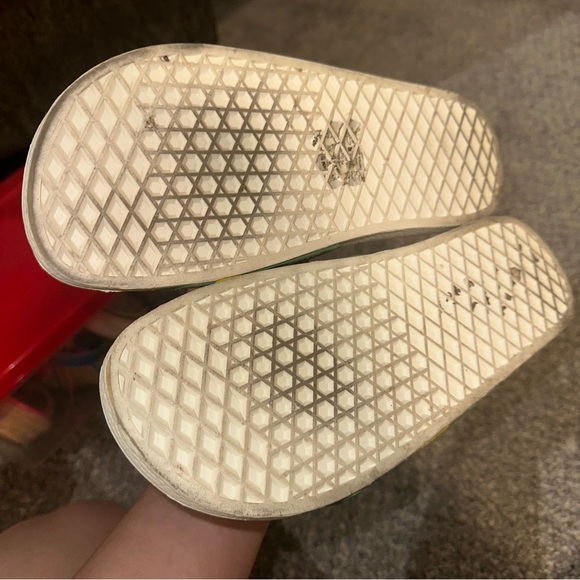 Vans Green and Yellow Floral Slides - Picture 4 of 5